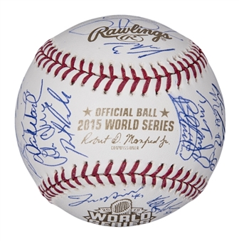 2015 New York Mets Team Signed OML Manfred World Series Baseball With 30 Signatures (PSA/DNA)